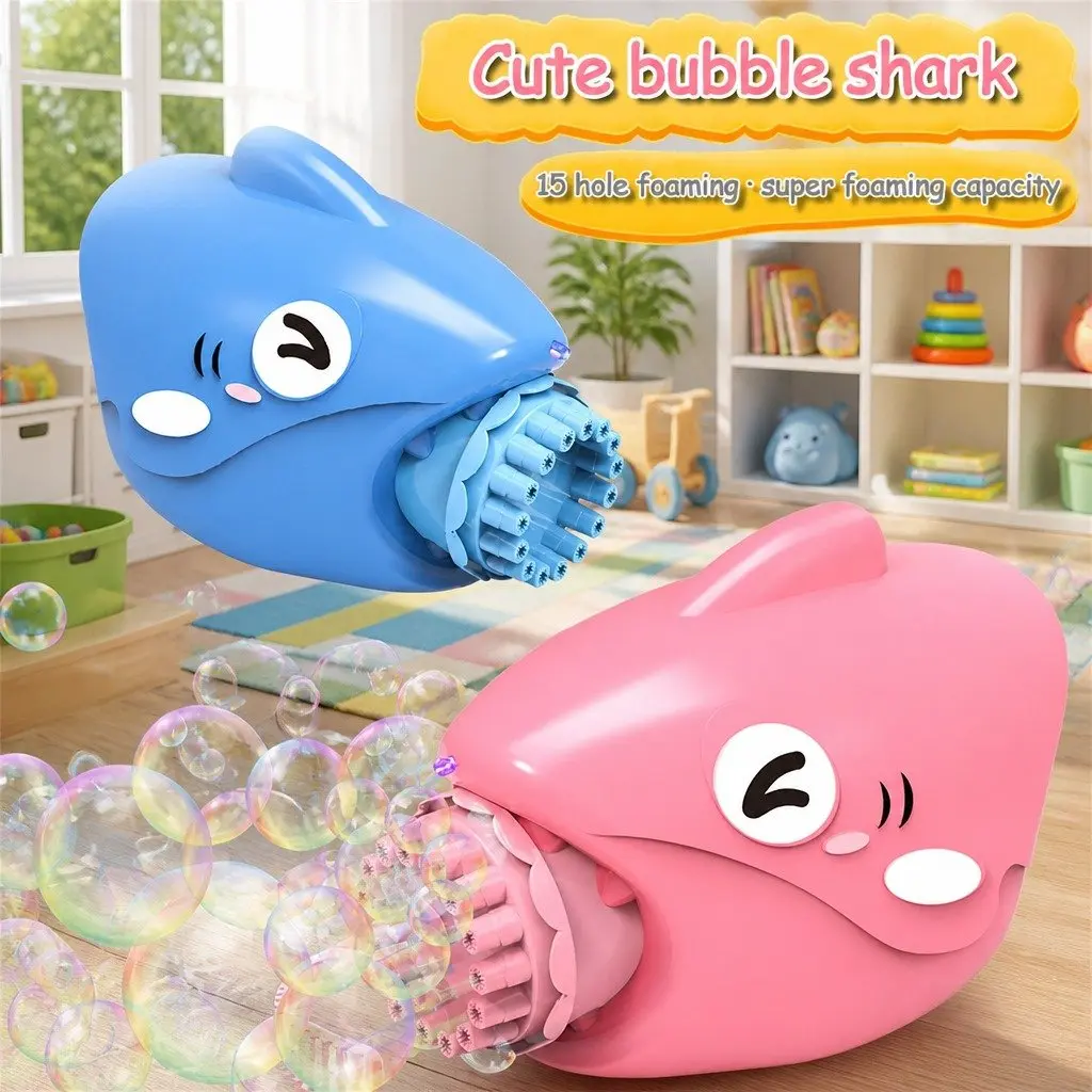 Bubble Gun 15-Hole Automatic Hand-Held Outdoor Toy for Kids