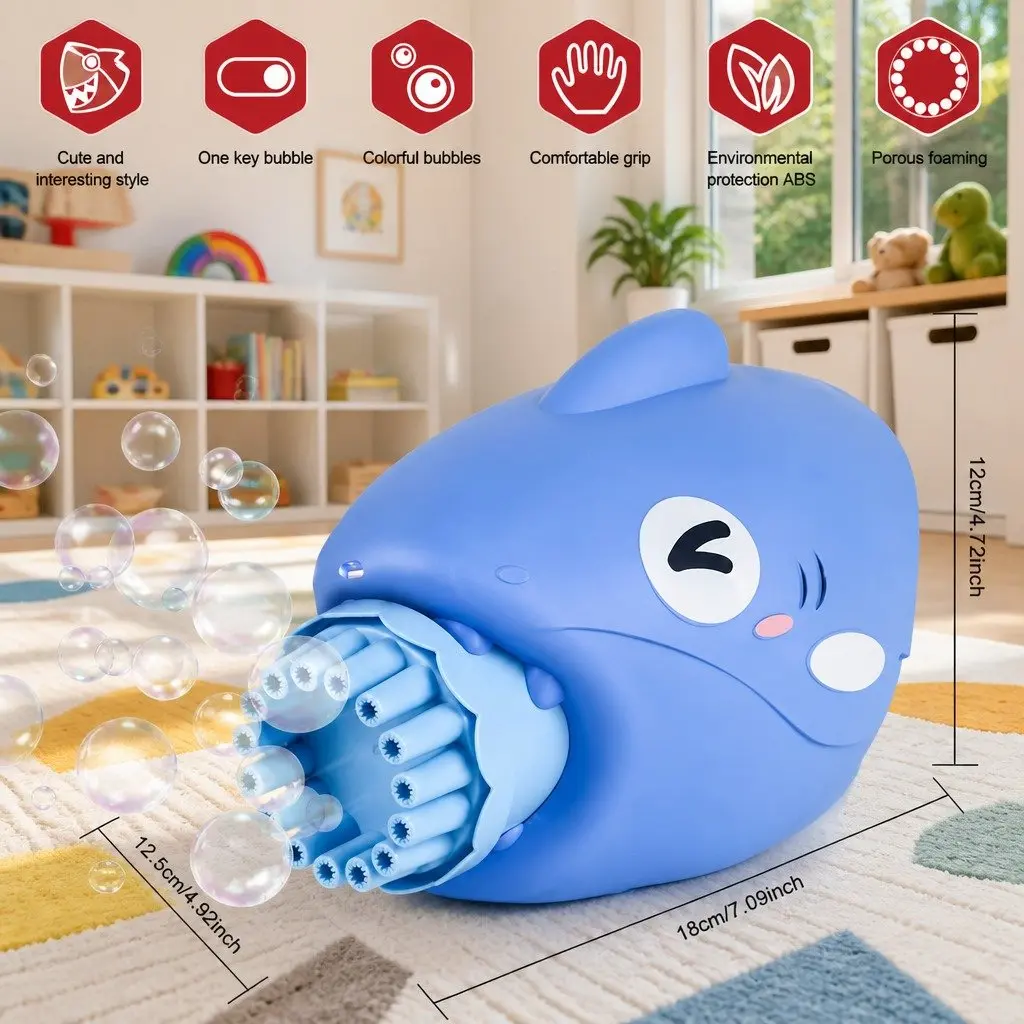 Bubble Gun 15-Hole Automatic Hand-Held Outdoor Toy for Kids