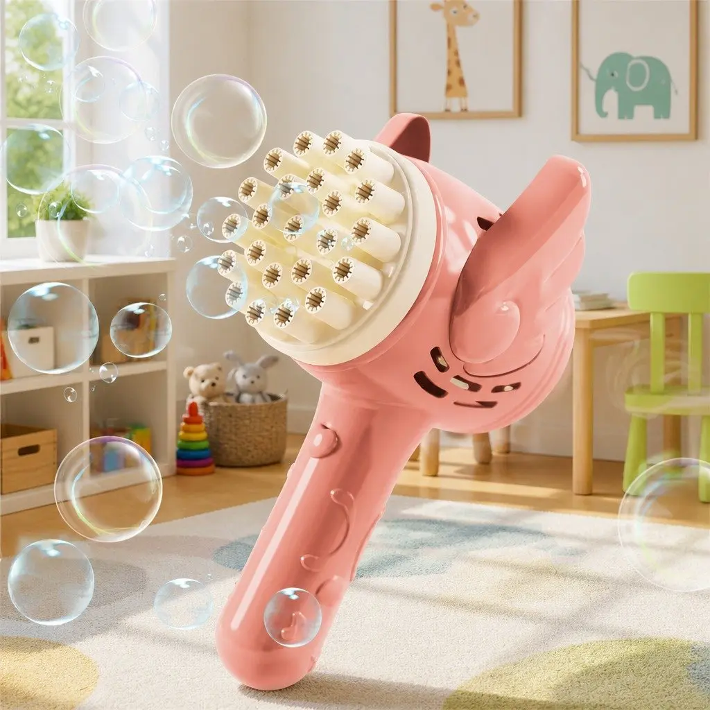 Electric Bubble Machine Gun 23-Hole Gatling Toy Kids Outdoor Indoor Bubble Maker