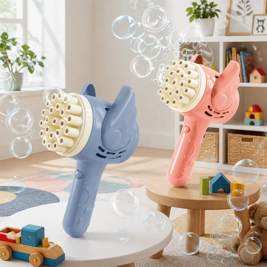 Electric Bubble Machine Gun 23-Hole Gatling Toy Kids Outdoor Indoor Bubble Maker