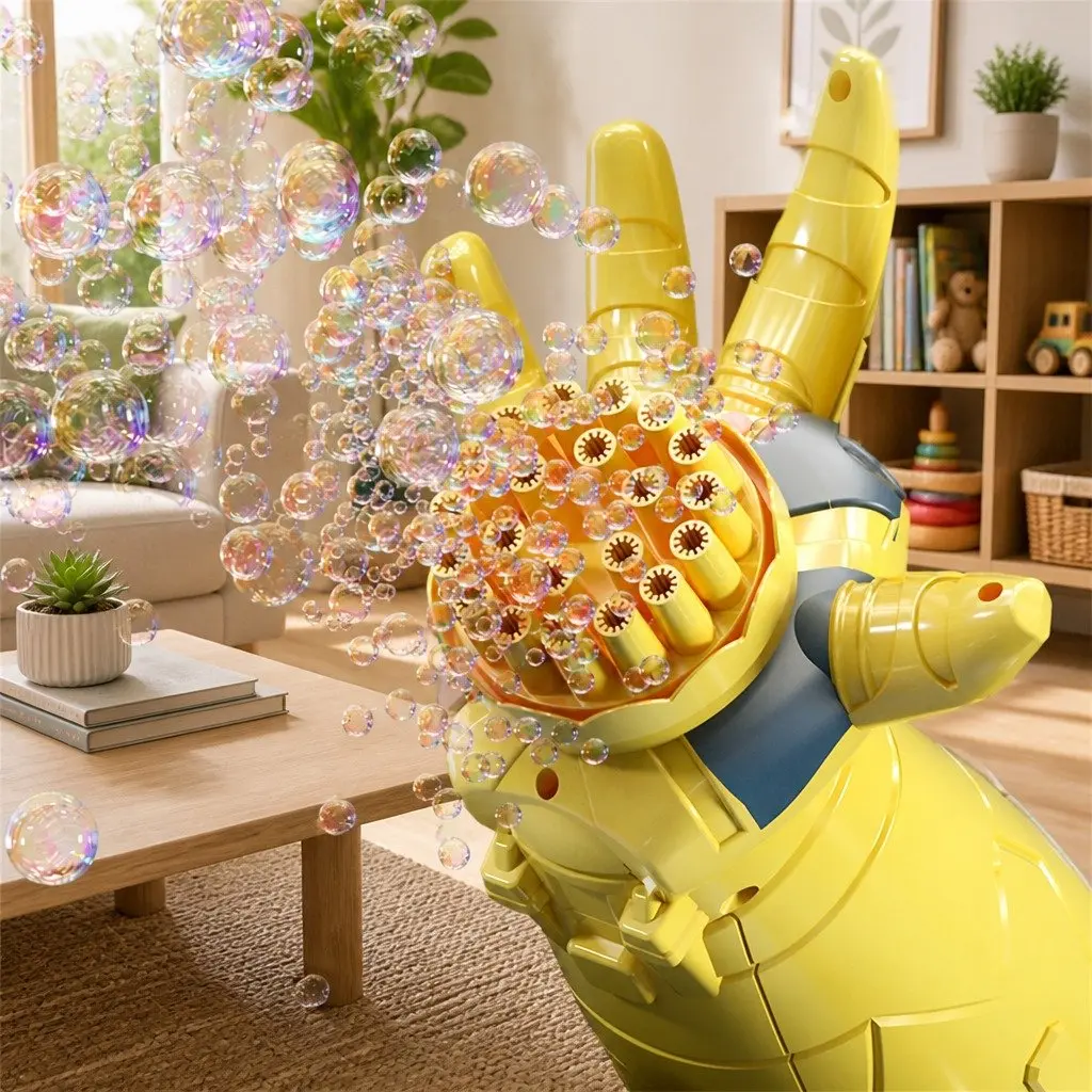 Automatic Bubble Gun Toy for Kids Porous Luminous Children Outdoor Play