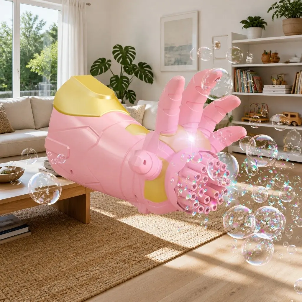 Automatic Bubble Gun Toy for Kids Porous Luminous Children Outdoor Play