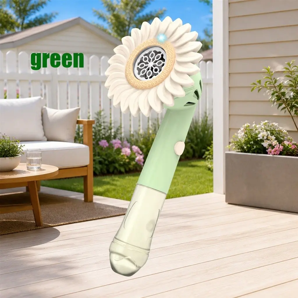 Handheld Bubble Machine Green Automatic Bubble Blower for Outdoor Fun