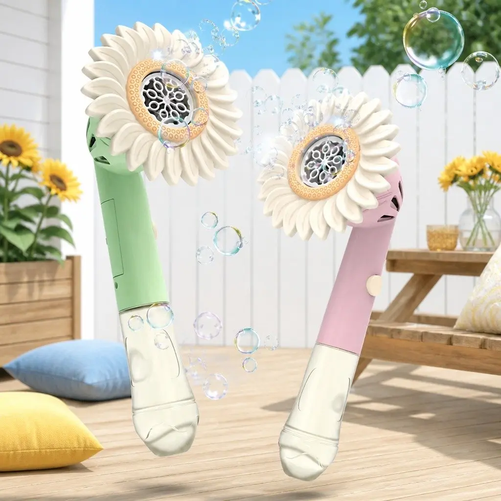 Handheld Bubble Machine Green Automatic Bubble Blower for Outdoor Fun