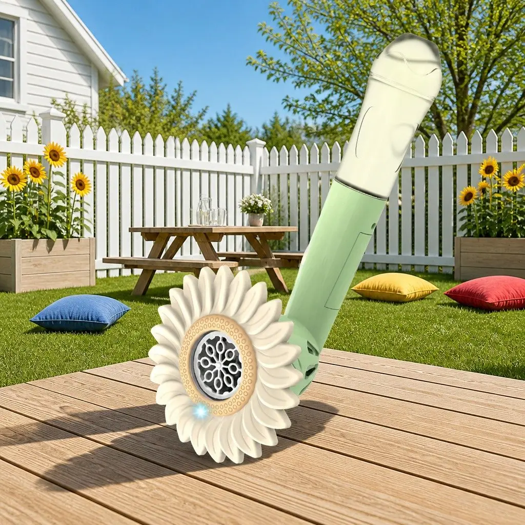 Handheld Bubble Machine Green Automatic Bubble Blower for Outdoor Fun