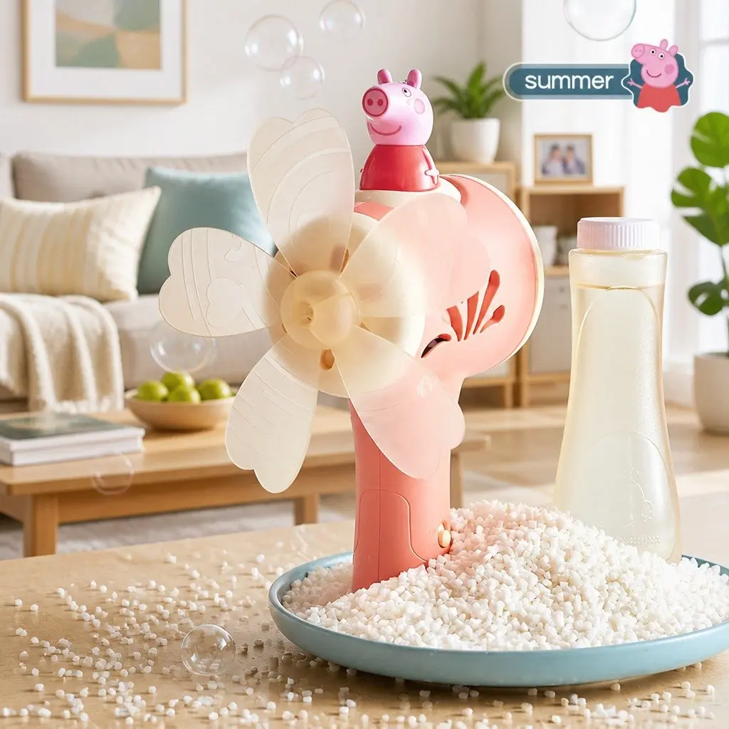 Bubble Machine Hand-Held Stick Electric Toy Windmill Wand Pink Kids Fun Outdoor